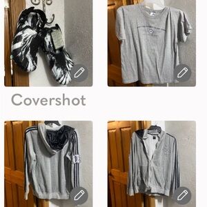 NEW CROCS sz7 men’s+Adidas Velour Zip hoodie M+tee S